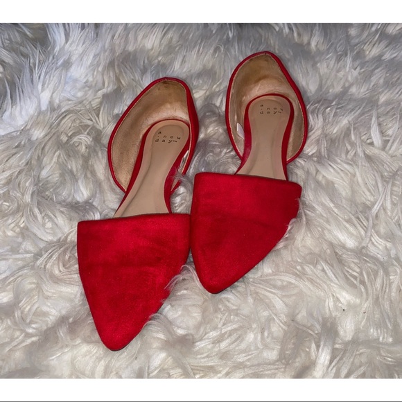 SOLD - No Longer Available - a new day red pointed flats size 8.5 - Picture 3 of 6